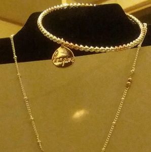 "Inspire" Necklace and Bangle Bundle set